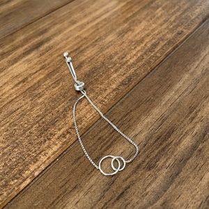 Sterling silver bolo bracelet.